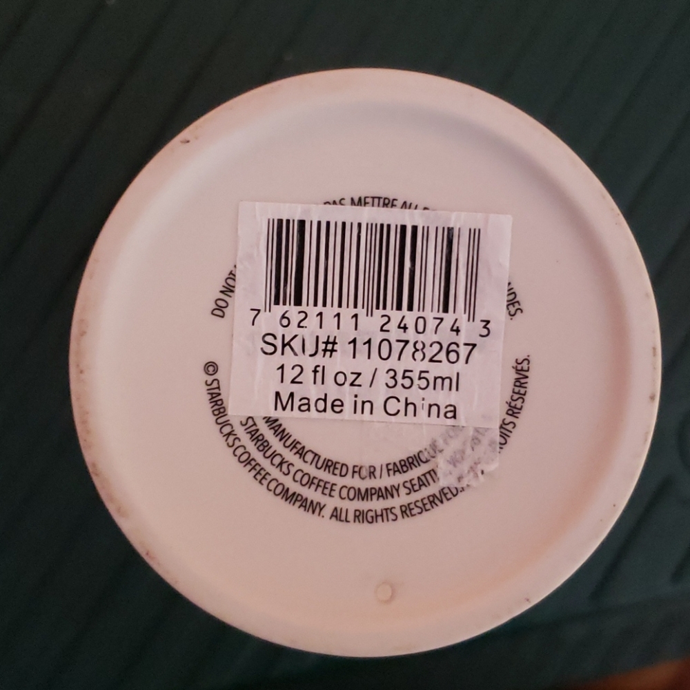 STARBUCKS Red Ceramic JOYFUL Travel Mug Tumbler - Picture 6 of 7